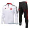 Sudadera De Entrenamiento Trajes CR Flamengo Cremallera De Cuarto 2021/22 Blanca - Hombre